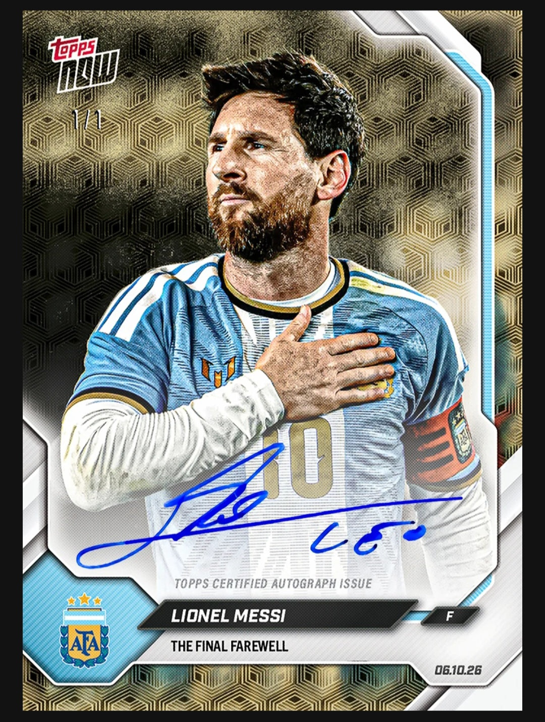 Topps now - Messi Final Farewell pack
